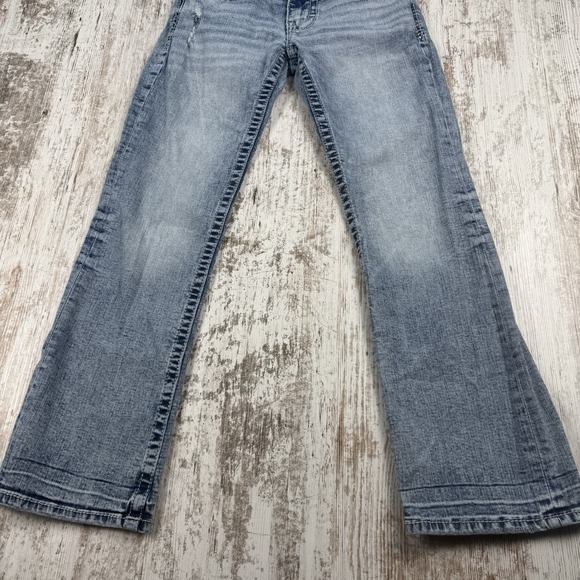 BKE Buckle Aiden‎ Bootcut Jeans Men's 27x30 Blue Stretch Denim Distressed - Picture 3 of 8